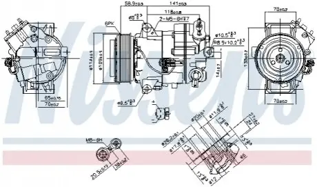 Компресор кондиціонера NISSENS 890263