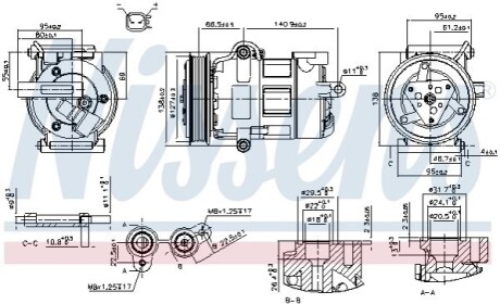 КОМПРЕССОР КОНДИЦИОНЕРА FORD NISSENS 890698 (фото 1)