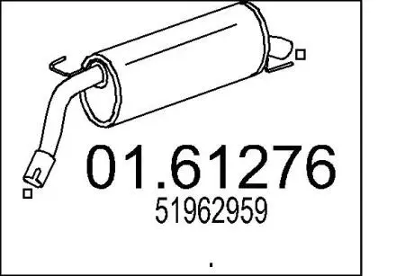Умик коек. FIAT 500L 1.3 MTS 01.61276