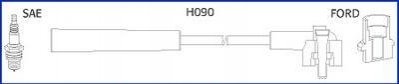 HITACHI FORD Комплект высоковольтных проводов Fiesta,Escort HITACHI (HÜCO) 134673