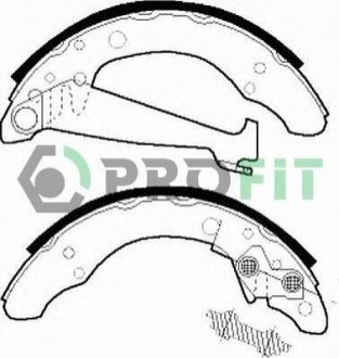 Колодки гальмівні барабанні PROFIT 5001-0408