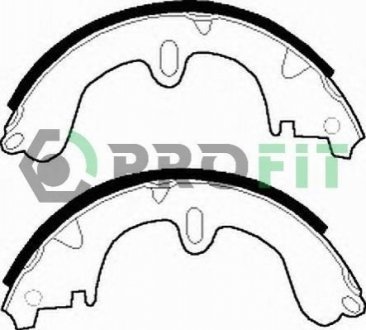 Колодки тормозные барабанные PROFIT 5001-0208