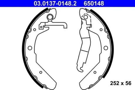 Комплект тормозных колодок ATE 03.0137-0148.2