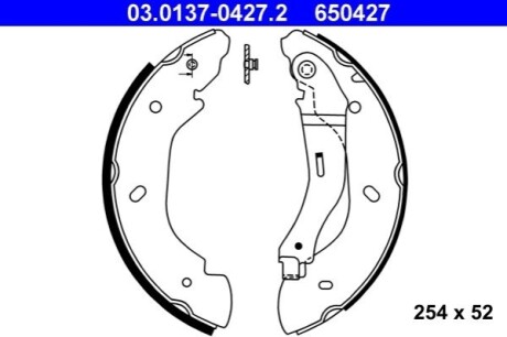 Комплект тормозных колодок ATE 03.0137-0427.2