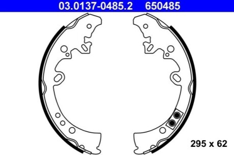 Комплект гальмівних колодок ATE 03.0137-0485.2