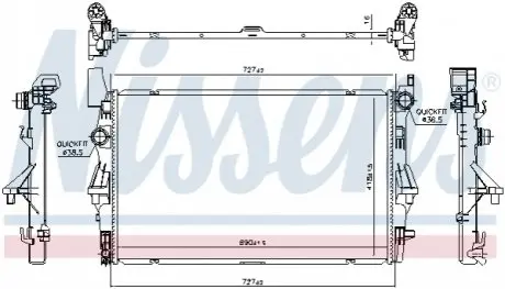 Ч?ODNICA ДВИГАТЕЛЯ MERCEDES NISSENS 606022