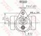 Колесный тормозной цилиндр TRW BWC157 (фото 2)
