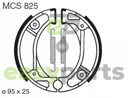 Фото комплект тормозных колодок TRW MCS825 Комплект тормозных колодок TRW MCS825