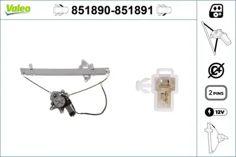 Склопідйомник Valeo 851890