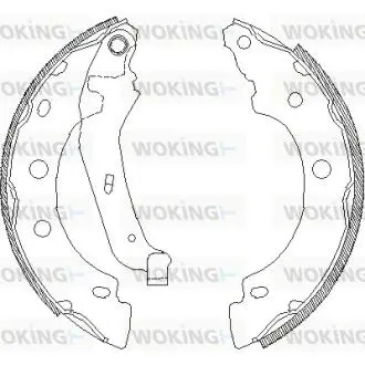 Гальмівні колодки зад. Kangoo 97- (203x38) (Bosch) WOKING Z4043.00