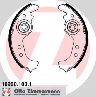 Комплект гальмівних колодок ZIMMERMANN 10990.100.1 (фото 1)