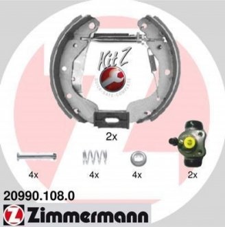Комплект тормозных колодок ZIMMERMANN 20990.108.0 (фото 1)