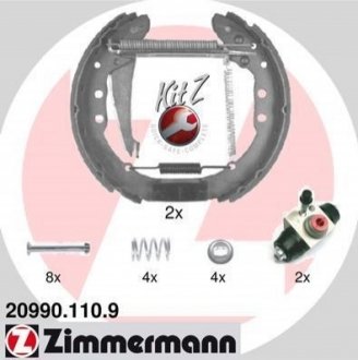 Комплект гальмівних колодок ZIMMERMANN 20990.110.9 (фото 1)