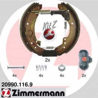 Комплект гальмівних колодок ZIMMERMANN 20990.116.9 (фото 1)