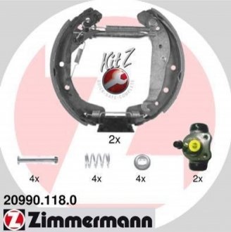 Комплект гальмівних колодок ZIMMERMANN 20990.118.0 (фото 1)
