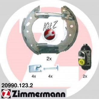 Комплект гальмівних колодок ZIMMERMANN 20990.123.2 (фото 1)