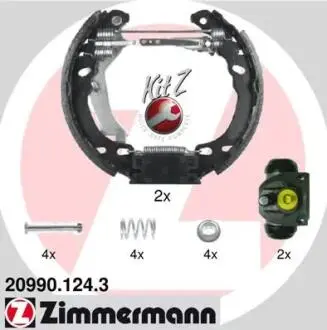 Комплект гальмівних колодок ZIMMERMANN 20990.124.3