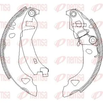 Колодки тормозные барабанные REMSA 4302.00