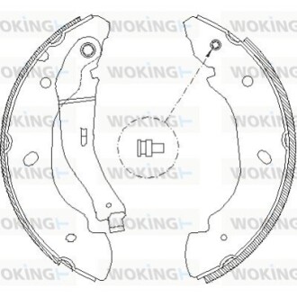 Комплект гальмівних колодок WOKING Z4107.00