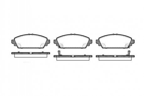 HONDA гальмівні колодки передн.Accord 1.6 98-,Civic 1.7CTDi/2.0 01- REMSA 0700.02 (фото 1)