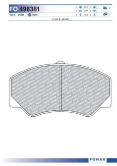 Колодки гальмівні дискові FOMAR FO 498381