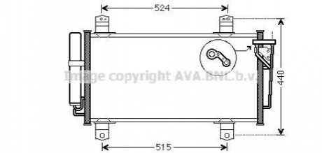 AVA MAZDA Радіатор кондиціонера Mazda 6 1.8/2.5 07- AVA COOLING MZA5231D