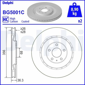 Гальмiвнi диски Delphi BG5001C