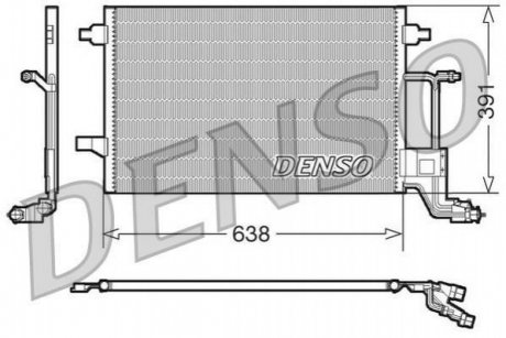 Конденсатор, кондиционер DENSO DCN02014 (фото 1)