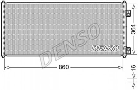 Конденсатор, Кондиціонер DENSO DCN10032 (фото 1)