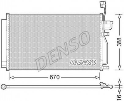 Конденсатор, кондиционер DENSO DCN15002 (фото 1)