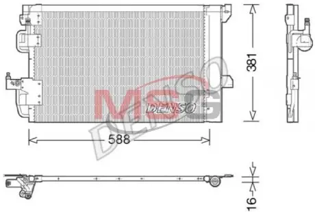Радиатор кондиционера Opel Astra G 1.2-2.2 98- DENSO DCN20007