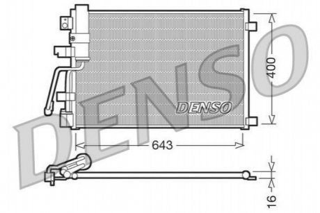 Конденсатор, кондиционер DENSO DCN46003 (фото 1)