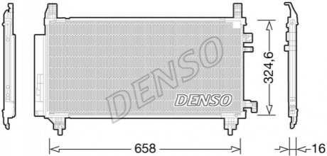 Конденсатор, кондиционер DENSO DCN50046 (фото 1)
