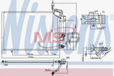 Конденсатор, Кондиціонер NISSENS 940527