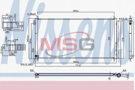 Конденсатор, кондиционер NISSENS 940534
