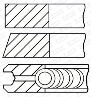 Комплект поршневых колец GOETZE 08-252500-00