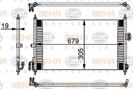 Конденсатор, Кондиціонер HELLA 8FC 351 038-581