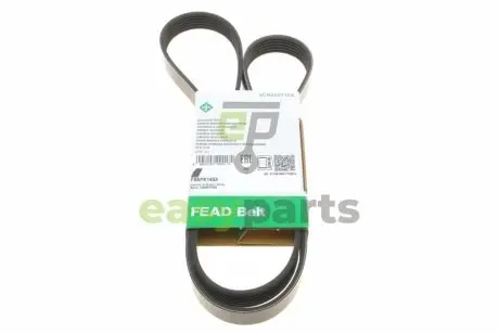 Ремень генератора Peugeot 206/Partner/Citroen Berlingo 1.1-1.6 02-/VW Fox/Polo 1.2 02-14 (6PK1453) INA FB6PK1453