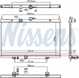 Ч?ОДНИКА ДВИГАТЕЛЯ NISSAN NISSENS 606768