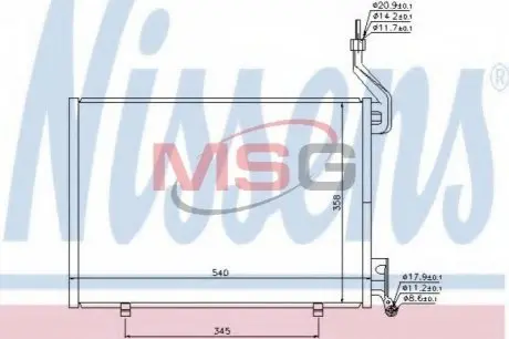 Конденсатор, Кондиціонер NISSENS 940107