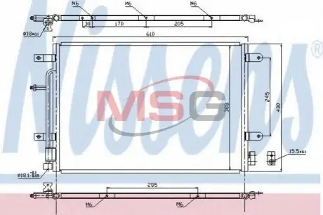 Конденсатор, кондиционер NISSENS 940139