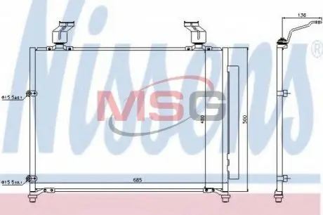 Конденсатор, Кондиціонер NISSENS 940295