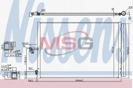 Конденсатор, кондиционер NISSENS 940412