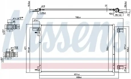 Конденсатор, кондиционер NISSENS 940479