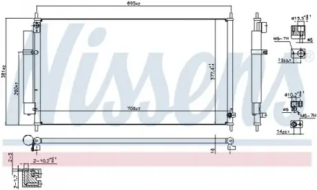 Конденсатор, кондиционер NISSENS 940502