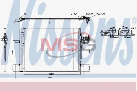 Конденсатор, Кондиціонер NISSENS 940586