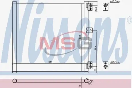 Конденсатор, кондиционер NISSENS 940704