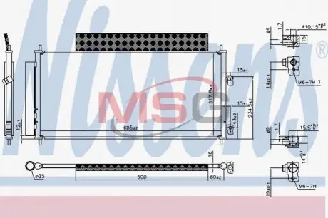 Конденсатор, Кондиціонер NISSENS 940737