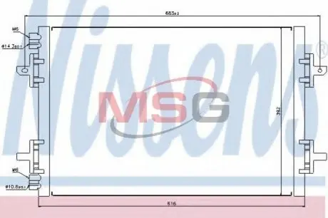 Конденсатор, Кондиціонер NISSENS 94750