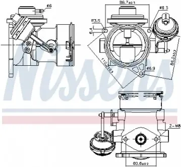 ZAWУR EGR VW TOUAREG 02- NISSENS 98297